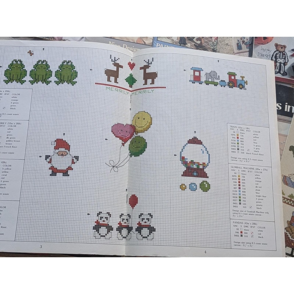 Lot 18 Vintage Leisure Arts Cross Stitch Pattern Books Leaflets Christmas... - Picture 3 of 11